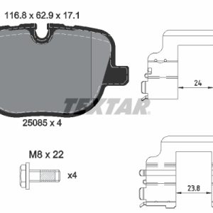 Set placute frana TEXTAR 2508501 LAND ROVER RANGE ROVER III (L322) 4,999 cmc (508PN(AJ133) benzina 375 TEXTAR 2508501