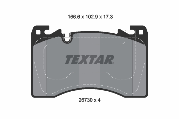 Set placute frana TEXTAR 2673001 LAND ROVER RANGE ROVER V (L460) 2,997 cmc (DT306(AJ20D6) Diesel/electro 351 TEXTAR 2673001