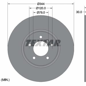 Disc frana TEXTAR 92134400 LAND ROVER RANGE ROVER III (L322) 4,398 cmc (M62 B44) benzina 286 TEXTAR 92134400