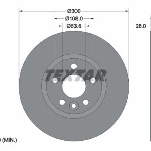 Disc frana TEXTAR 92159205 LAND ROVER RANGE ROVER EVOQUE VAN (L538) 2,179 cmc (224DT(DW12BTED4) diesel 190 TEXTAR 92159205