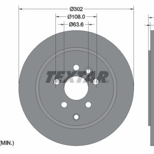 Disc frana TEXTAR 92162703 LAND ROVER FREELANDER 2 (L359) 2,179 cmc (DW12BTED4, 224DT(DW12BTED4) diesel 150 TEXTAR 92162703