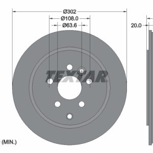 Disc frana TEXTAR 92162803 LAND ROVER FREELANDER 2 (L359) 1,999 cmc (204PT(GTDI) benzina 241 TEXTAR 92162803