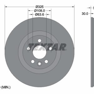 Disc frana TEXTAR 92278605 LAND ROVER RANGE ROVER EVOQUE Cabriolet (L538) 1,997 cmc (PT204(AJ20P4) benzina 241 TEXTAR 92278605