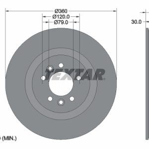 Disc frana TEXTAR 92283205 LAND ROVER RANGE ROVER IV (L405) 2,997 cmc (DT306(AJ20D6) Diesel/electro 300 TEXTAR 92283205