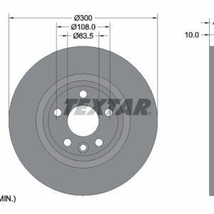 Disc frana TEXTAR 92293803 LAND ROVER DISCOVERY SPORT (L550) 1,997 cmc (204DTY(AJ21D4) Diesel/electro 204 TEXTAR 92293803