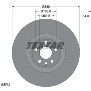 Disc frana TEXTAR 92301805 LAND ROVER RANGE ROVER EVOQUE (L538) 1,999 cmc (204DTD(AJ20D4) diesel 180 TEXTAR 92301805