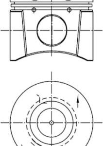 Piston KOLBENSCHMIDT 99418610 LAND ROVER DEFENDER Cabrio (L316) 2,495 cmc (14 P, 15 P, 10 P) diesel 122 KOLBENSCHMIDT 99418610