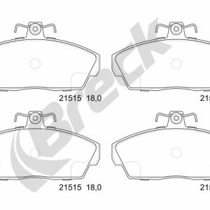 Set placute frana BRECK 21515 00 702 10 LAND ROVER FREELANDER I (L314) 1,994 cmc (20 T2N) diesel 98 BRECK 21515 00 702 10