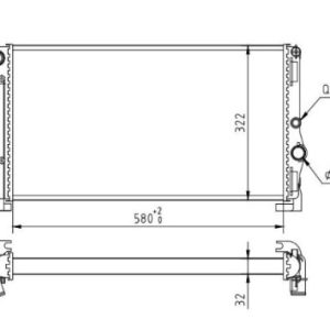 Radiator racire motor MTR 13054352 LAND ROVER DISCOVERY III (L319) 2,720 cmc (276DT(TDV6) diesel 190 MTR 13054352