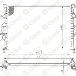 Radiator racire motor QWP WRA212 LAND ROVER RANGE ROVER EVOQUE (L538) 1,999 cmc (204PT(GTDI) benzina 241 QWP WRA212