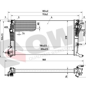 Radiator racire motor QWP WRA514 LAND ROVER RANGE ROVER SPORT I (L320) 4,999 cmc (508PN(AJ133) benzina 375 QWP WRA514