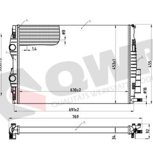 Radiator racire motor QWP WRA515 LAND ROVER DISCOVERY V (L462) 2,993 cmc (306DT(TDV6) diesel 306 QWP WRA515