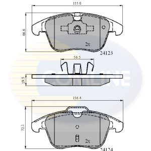 Set placute frana COMLINE CBP01591 LAND ROVER RANGE ROVER EVOQUE (L538) 1,997 cmc (PT204(AJ20P4) benzina 241 COMLINE CBP01591