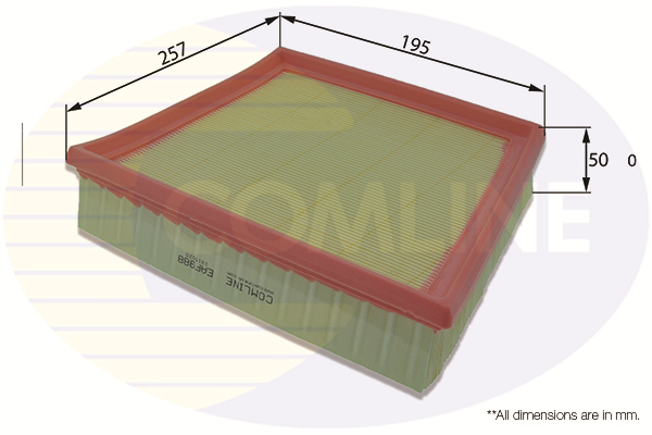 Filtru aer COMLINE EAF988 LAND ROVER RANGE ROVER VELAR (L560) 2,995 cmc (PT306(AJ20P6) benzina/elector 400 COMLINE EAF988