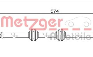 Furtun frana METZGER 4111755 LAND ROVER RANGE ROVER EVOQUE Cabriolet (L538) 1,999 cmc (204DTD(AJ20D4) diesel 180 METZGER 4111755