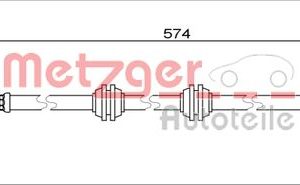 Furtun frana METZGER 4111760 LAND ROVER RANGE ROVER EVOQUE Cabriolet (L538) 1,999 cmc (204DTD(AJ20D4) diesel 150 METZGER 4111760