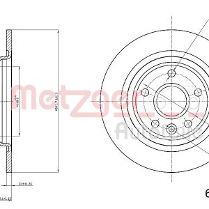 Disc frana METZGER 6110053 LAND ROVER RANGE ROVER EVOQUE (L538) 2,179 cmc (224DT(DW12BTED4) diesel 190 METZGER 6110053