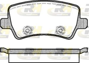 Set placute frana ROADHOUSE 21236.00 LAND ROVER FREELANDER 2 (L359) 2,179 cmc (224DT(DW12BTED4) diesel 190 ROADHOUSE 21236.00