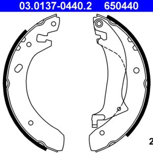 Set saboti frana ATE 03.0137-0440.2 LAND ROVER FREELANDER I (L314) 1,796 cmc (18 K4F) benzina 117 ATE 03.0137-0440.2