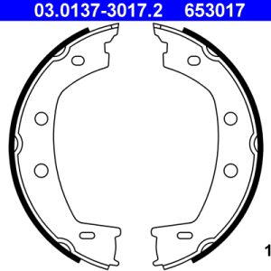 Set saboti frana frana de mana ATE 03.0137-3017.2 LAND ROVER FREELANDER 2 (L359) 2,179 cmc (224DT(DW12BTED4) diesel 190 ATE 03.0137-3017.2