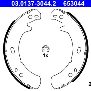 Set saboti frana frana de mana ATE 03.0137-3044.2 LAND ROVER DISCOVERY II (L318) 3,947 cmc (35 D, 56 D, 94 D) benzina 185 ATE 03.0137-3044.2