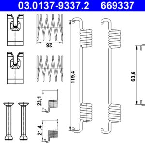 Set accesorii saboti frana parcare ATE 03.0137-9337.2 LAND ROVER RANGE ROVER SPORT I (L320) 2,993 cmc (306DT(TDV6) diesel 245 ATE 03.0137-9337.2