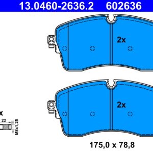 Set placute frana ATE 13.0460-2636.2 LAND ROVER DISCOVERY V VAN (L462) 1,997 cmc (PT204(AJ20P4) benzina 300 ATE 13.0460-2636.2