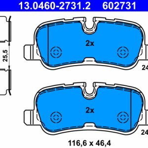 Set placute frana ATE 13.0460-2731.2 LAND ROVER DISCOVERY IV (L319) 2,993 cmc (306DT(TDV6) diesel 245 ATE 13.0460-2731.2