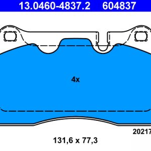 Set placute frana ATE 13.0460-4837.2 LAND ROVER RANGE ROVER SPORT I (L320) 4,197 cmc (428PS(AJV8) benzina 396 ATE 13.0460-4837.2