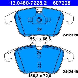 Set placute frana ATE 13.0460-7228.2 LAND ROVER FREELANDER 2 (L359) 2,179 cmc (224DT(DW12BTED4) diesel 190 ATE 13.0460-7228.2