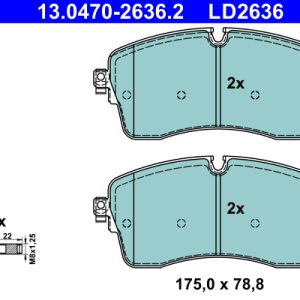 Set placute frana ATE 13.0470-2636.2 LAND ROVER RANGE ROVER IV (L405) 2,993 cmc (306DT(TDV6) diesel 258 ATE 13.0470-2636.2