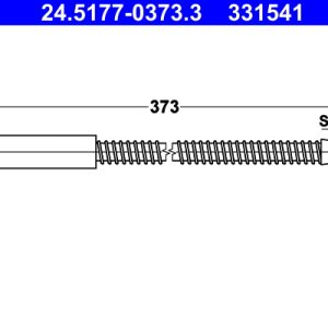 Furtun frana ATE 24.5177-0373.3 LAND ROVER DEFENDER Station Wagon (L316, L315) 2,402 cmc (DT244(PUMA) diesel 122 ATE 24.5177-0373.3