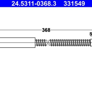 Furtun frana ATE 24.5311-0368.3 LAND ROVER DEFENDER Cabrio (L316) 2,402 cmc (DT244(PUMA) diesel 122 ATE 24.5311-0368.3