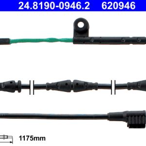 Senzor de avertizare uzura placute de frana ATE 24.8190-0946.2 LAND ROVER DISCOVERY III (L319) 3,999 cmc (406PN(COLOGNE V6) benzina 218 ATE 24.8190-0946.2