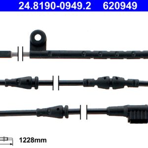 Senzor de avertizare uzura placute de frana ATE 24.8190-0949.2 LAND ROVER RANGE ROVER SPORT I (L320) 3,628 cmc (368DT(LION) diesel 272 ATE 24.8190-0949.2