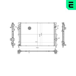 Radiator racire motor ERA 673543 LAND ROVER RANGE ROVER EVOQUE (L538) 1,999 cmc (204DTD(AJ20D4) diesel 150 ERA 673543