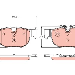 Set placute frana TRW GDB2374