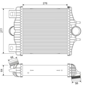 Intercooler compresor VALEO 818384