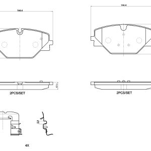 Set placute frana BREMBO P 44 032 – LAND ROVER | AutoRival