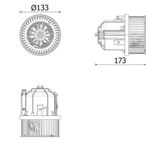 Ventilator habitaclu MAHLE ORIGINAL AB 337 000P
