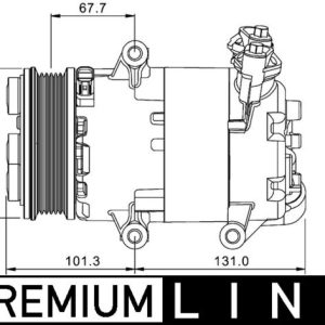 Compresor climatizare MAHLE ORIGINAL ACP 1330 000P