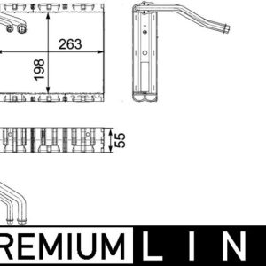 Evaporator aer conditionat MAHLE ORIGINAL AE 85 000P