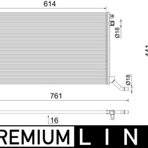 Radiator racire motor MAHLE ORIGINAL CR 2445 000P
