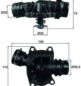 Termostat lichid racire MAHLE ORIGINAL TI 233 88