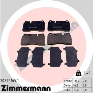 Set placute frana ZIMMERMANN 20217.165.1 – LAND ROVER | AutoRival