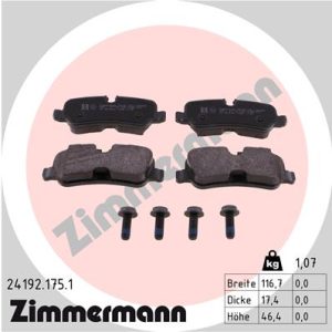 Set placute frana ZIMMERMANN 24192.175.1 – LAND ROVER | AutoRival