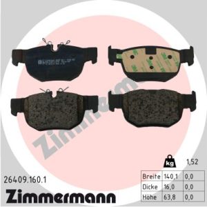 Set placute frana ZIMMERMANN 26409.160.1 – LAND ROVER | AutoRival
