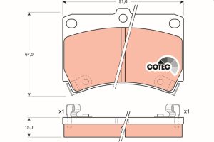 Placute frana MAZDA 121 II (DB) 1.3 16V (DB3PA) benzina 53 cai TRW GDB1024