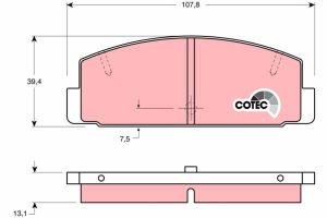 Placute frana MAZDA 323 C IV (BG) 1.7 D (BG7S) diesel 56 cai TRW GDB1027