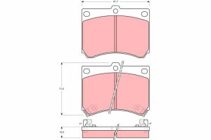 Placute frana MAZDA 323 P V (BA) 1.5 16V benzina 88 cai TRW GDB1029